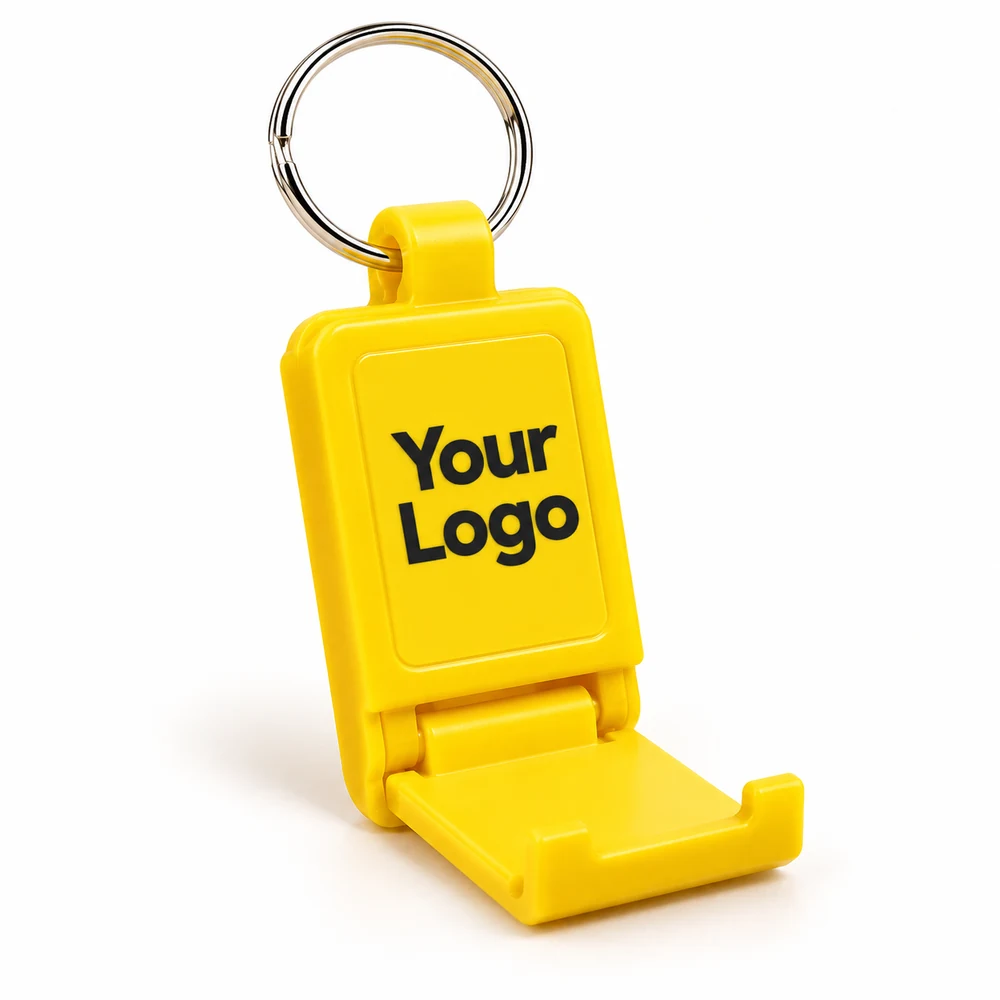 Fold-Flat Phone Stand Keychain